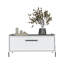 Table basse H 15,6 po, 1 tablette, 4 pieds, blanc-776925678
