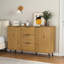Buffet avec rangement, armoire à café en bois, armoire de cuisine 47,2 po à 3 tiroirs et 2 portes, armoire de cuisine en bois naturel