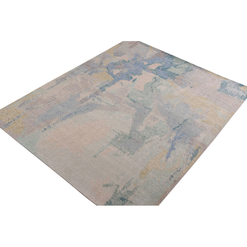 Distressed Homage Handmade Kilim Wool Abstract Area Rug, Rectangle 6' x 9'