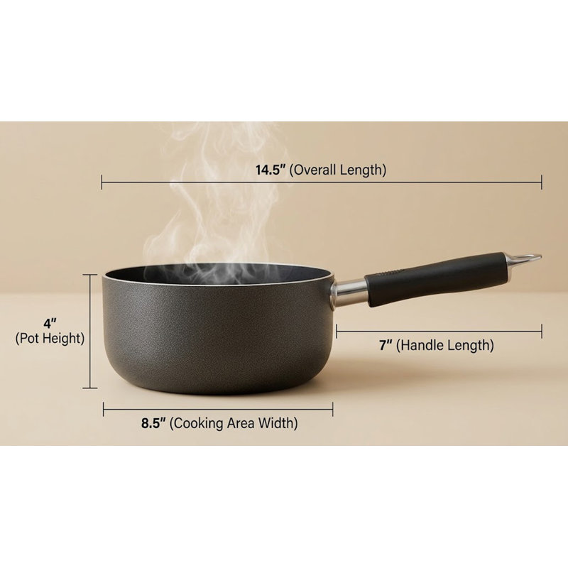 3.5 Qt Non-Stick Aluminum Saucepan