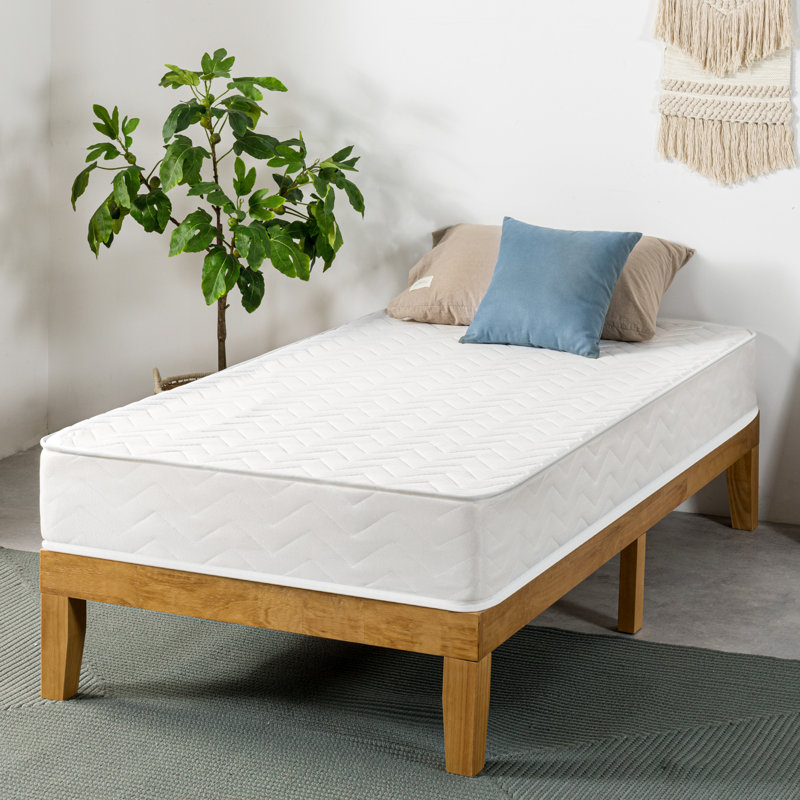 Aylor Bonnel Open Coil Mattress with High-Density Foam - Ergonomic support - Medium-Firm Mattress with Breathable Cover - Available in Single & Double Sizes