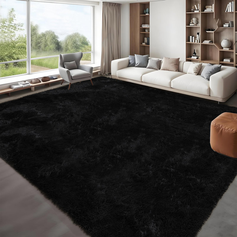 Tapis rectangulaire à poil long à poils longs Beladora, Rectangle 8 pi x 10 pi