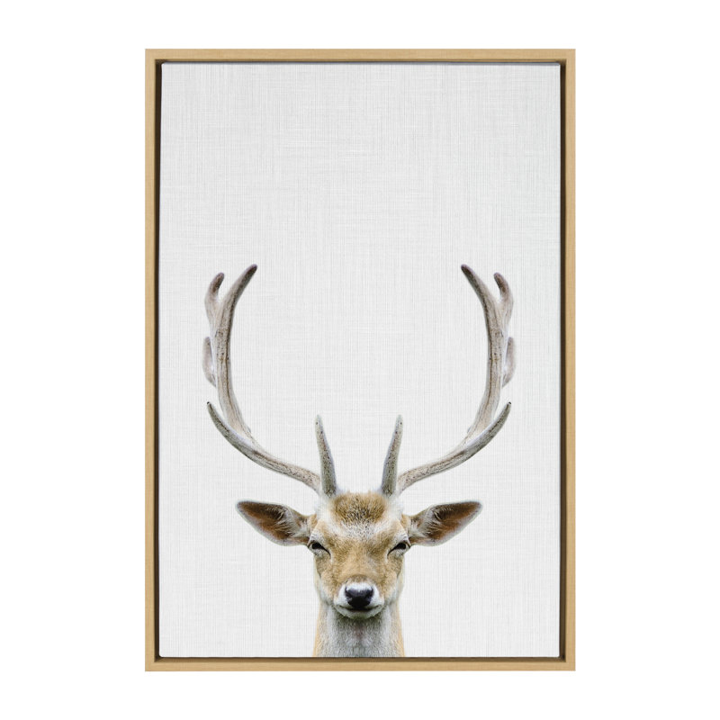 «Deer Color» par Simon Te, reproduction d'art sur toile encadrée, Naturel, H 33 po x l 23 po x P 1,62 po