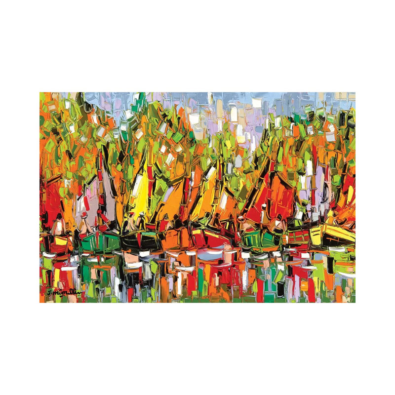 Fall Boat Show 1 Piece Wrapped Canvas Wall Art, 101.6 cm H x 66.04 cm W