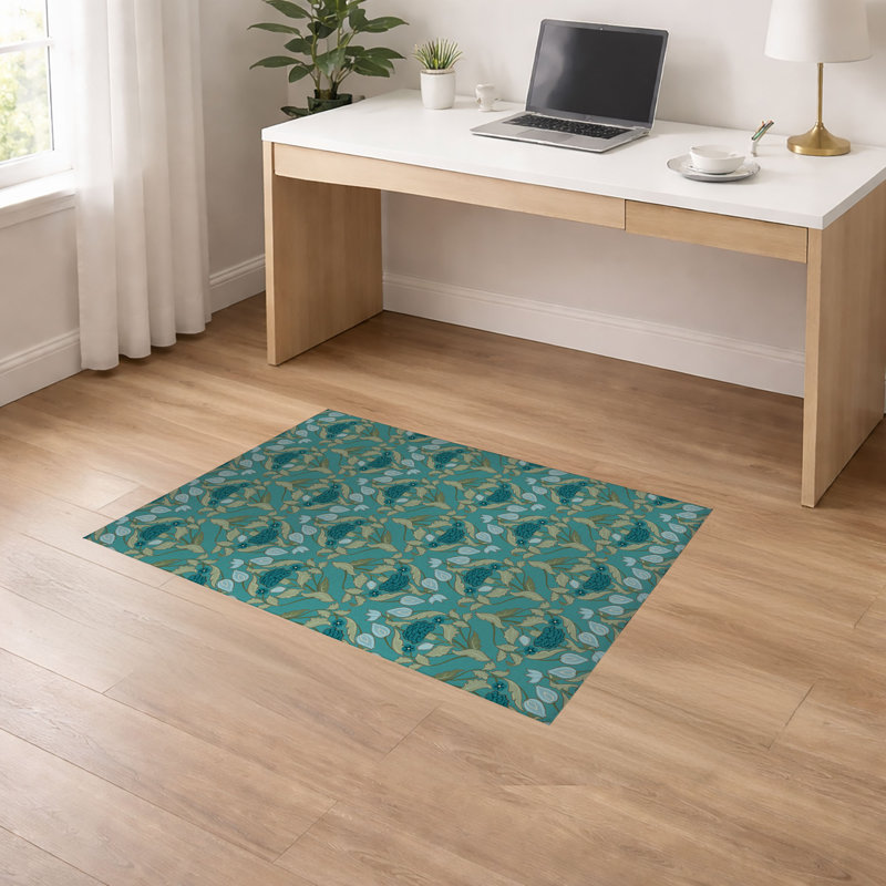 Tapis de bureau léger Piper, L 60 po x P 36 po, Bleu