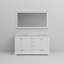 Meuble-lavabo double l 60 po x P 22 po, plateau en marbre de culture et miroir de 58 po-1741101774