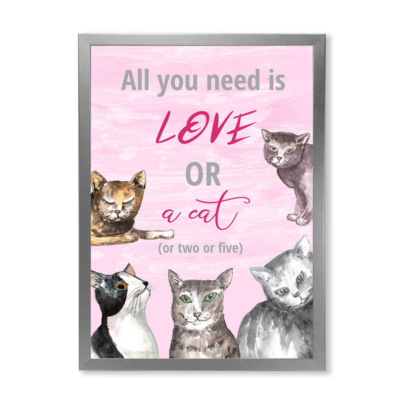 Carte pour les amateurs de chat - Peinture sur toile, H 20 po x l 12 po, Cadre photo argenté