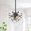 Lustre linéaire moderne à 12 lumières avec globes en verre transparent-1787687216
