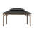 Sunjoy 12x16 ft. Wood Gazebo, Outdoor Patio Steel Hardtop Gazebo, Cedar Framed Wooden Gazebo with 2-tier Metal Roof, Suitable for Patios, Lawn, and Backyard, Dark Brown