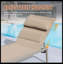 Ensemble de chaises longues pour patio, ensemble de 3 chaises longues robustes en aluminium avec table d'appoint pratique, fauteuils inclinables réglables pour l'extérieur, toutes saisons, pour la piscine, la plage, la cour et le balcon (kaki)-999976312