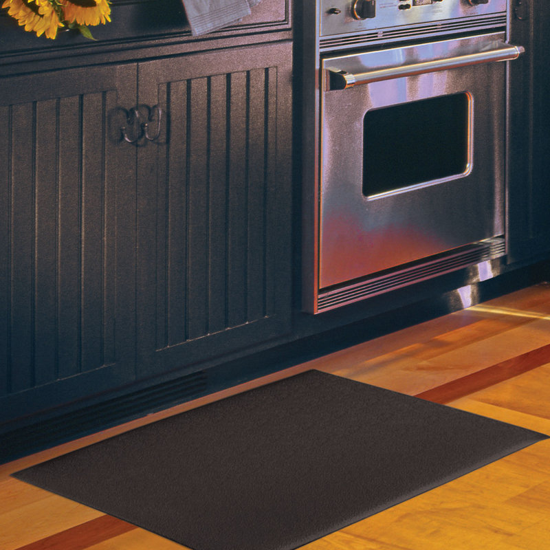 Tapis de porte confort, Rectangle 20 po x 48 po, Noir