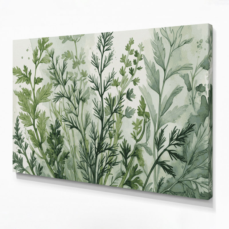 Art mural sur toile Botanical Tarragon, H 12 po x l 18 po