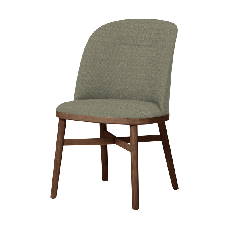 Bund Upholstered Dining Chair, Natural Walnut, Era CSE13