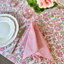 Beatrice Square Tablecloth- Pink And Green-1942546522