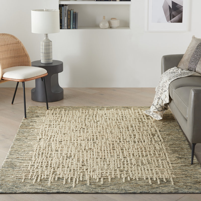 Tapis beige en laine touffeté Chole, Rectangle 8 pi 3 po x 11 pi 6 po