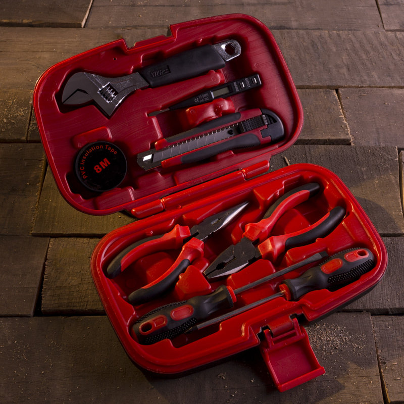 Stalwart Household Hand Tools - Includes Wrench, Screwdriver, Pliers, and More - Kit for Home, Car
