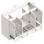 Meuble-lavabo simple de style français de 122 cm (48 po) avec dessus en résine blanche-3930594