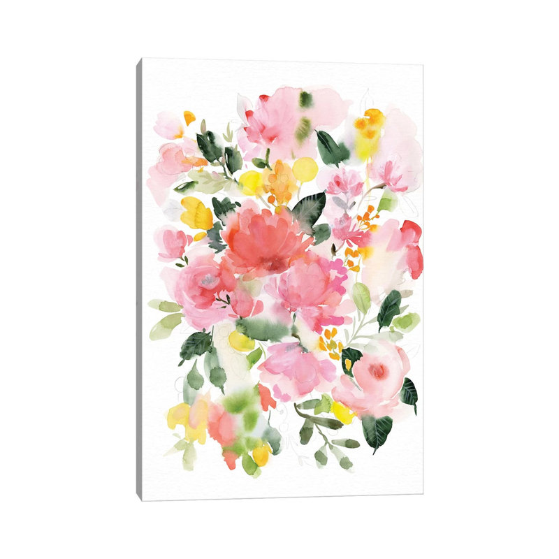 Happy Life I by Stephanie Ryan - Painting on Canvas, 30.48cm H x 20.32cm W x 1.91cm D, Wrapped Canvas