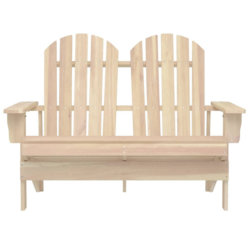 Chaise Adirondack en bois massif Ahaan, Brun