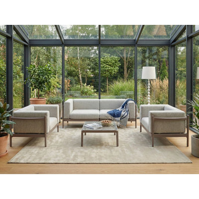 Garden Lounge Set with Table 4 Seater FERRETTI Taupe