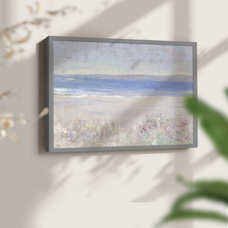 Beach Textures II -Framed Print - Restickable, Gris, H 16 po x l 20 po