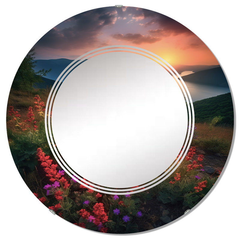 Miroir mural rond Vaill, 32 po x 32 po