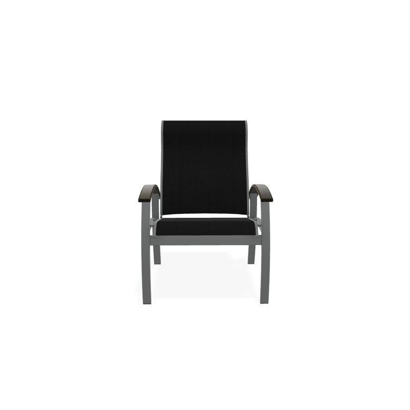Chaise de patio Askar, Beachwood, Noir 5D Sunbrella®, Graphite texturé