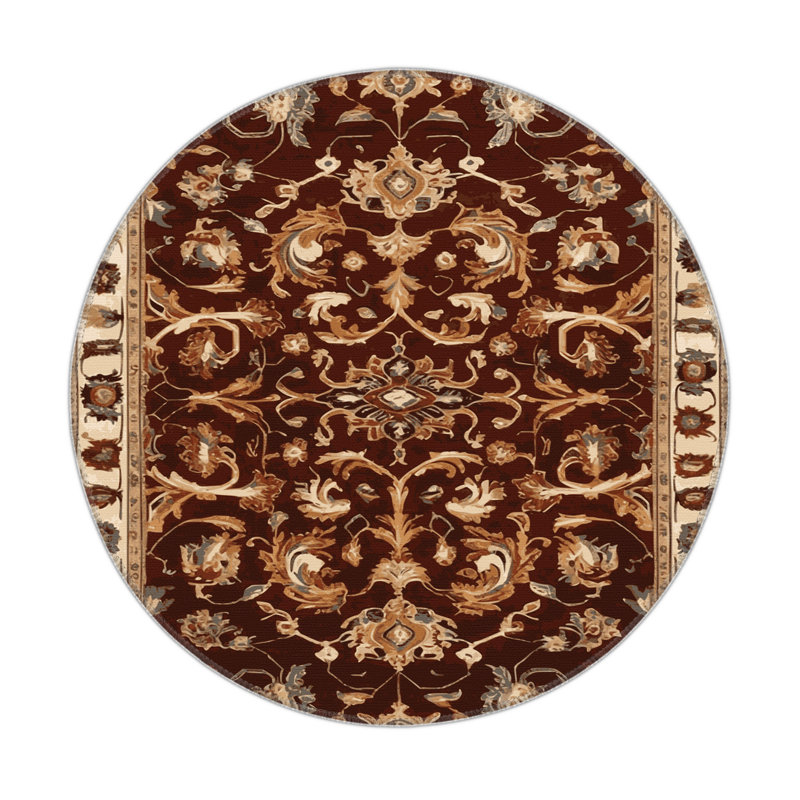 Turkish Brown Indoor and Outdoor Area Rug, Rectangle 5' x 7'