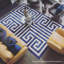 Tapis crème / bleu marine Barreto-944713539