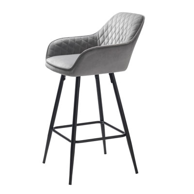 Lithopolis Upholstered Counter Stool with Metal Frame