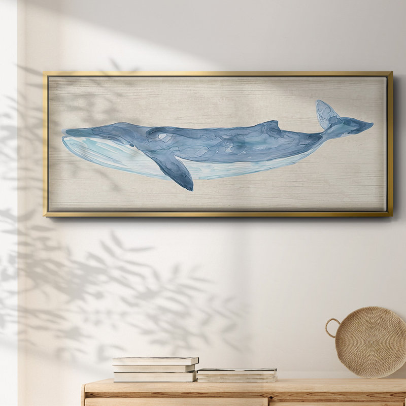 Rustic Whale II- Framed Canvas