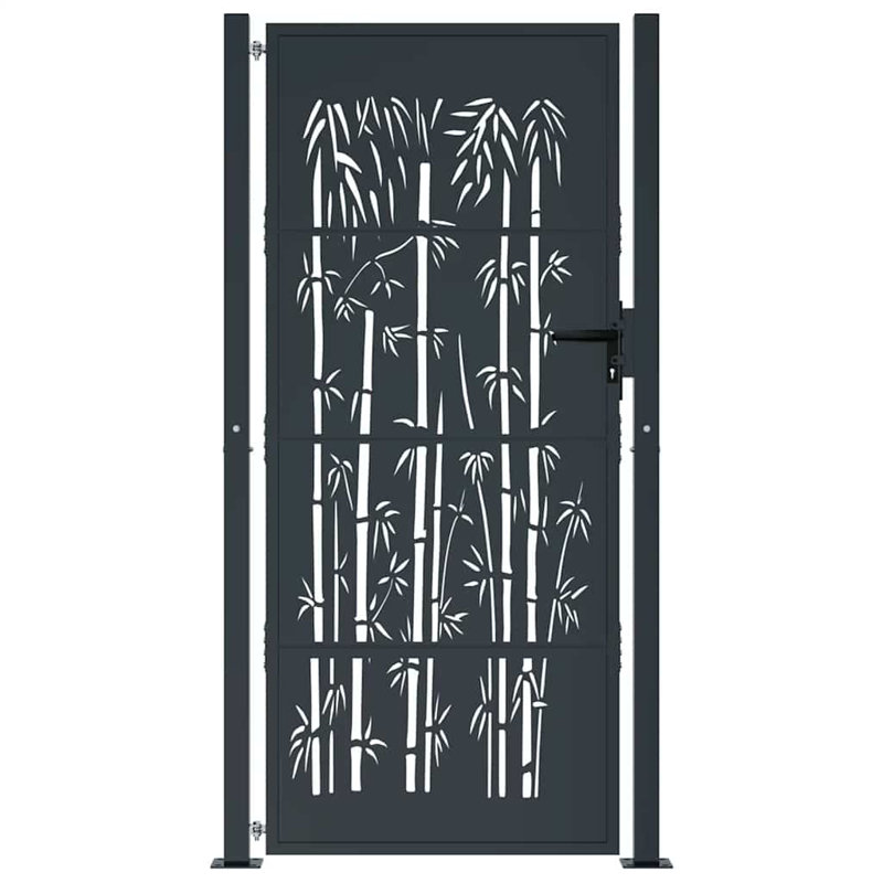 Barrière de jardin en acier vidaXL anthracite 105 x 180 cm, Anthracite, 39,4 po x 68,9 po