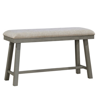 Banc à hauteur de comptoir pour salle à manger décontractée, siège en mousse texturée au design industriel gris avec salle à manger rembourrée