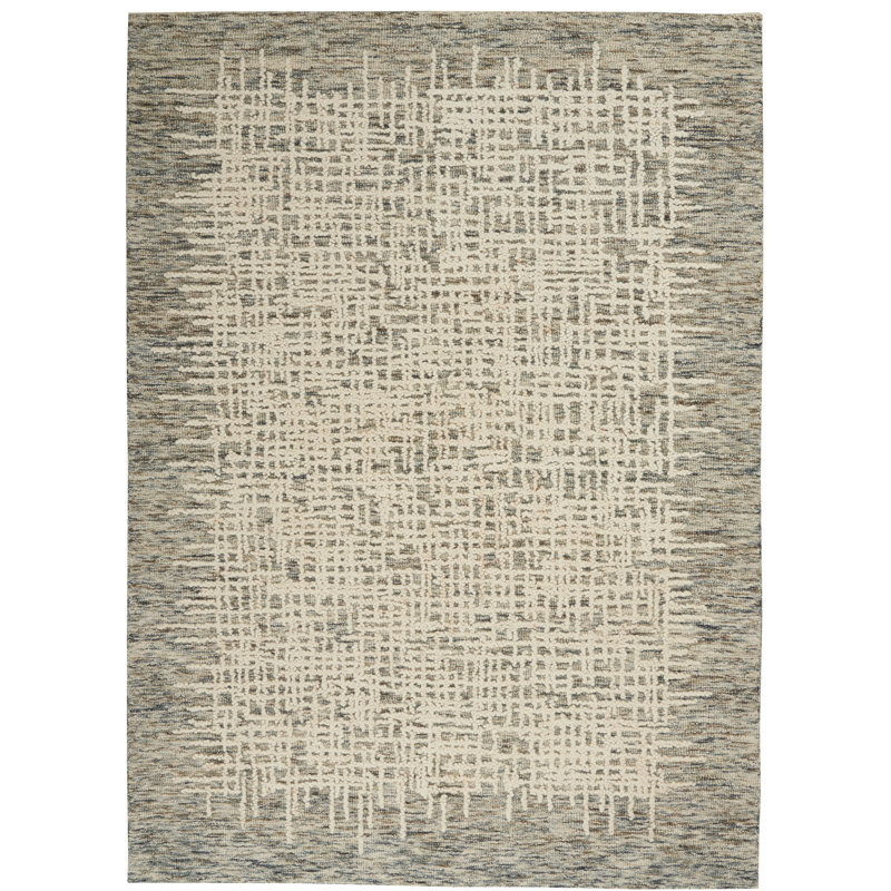 Tapis beige en laine touffeté Chole, Rectangle 3 pi 9 po x 5 pi 9 po