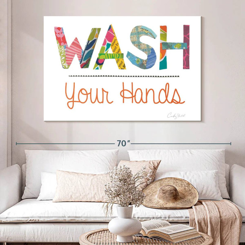 Règle Tergel Wash Your Hands, H 34 po x l 51 po