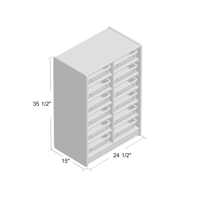 Rangement mobile à 12 plateaux Jonti-Craft®, Transparent, Standard