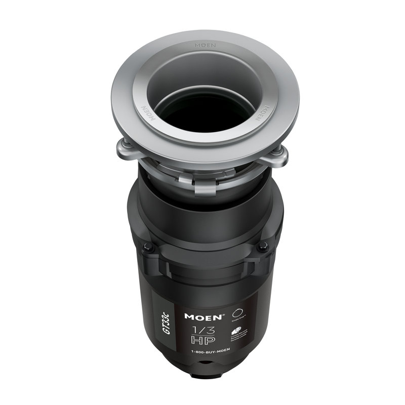 Lite Series 1/3 Horsepower Continous Feed Garbage Disposal Featuring Fast Track Technology, Power Cord Included