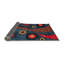 Tapis abstrait bleu / rouge / crème Conway-131772736