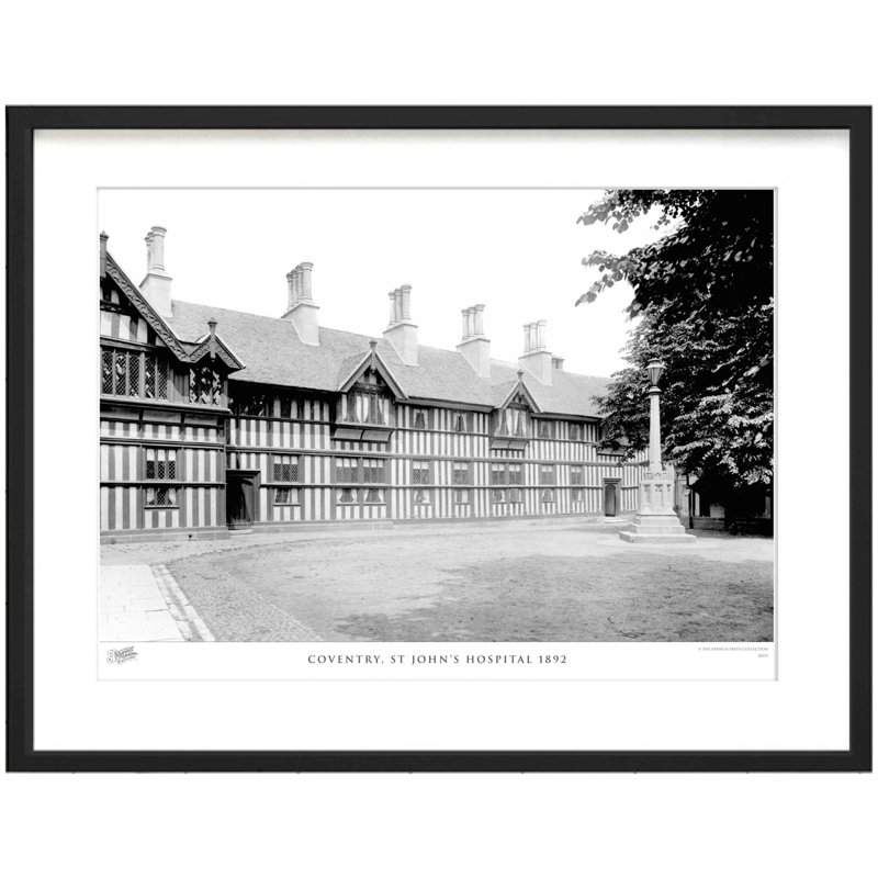 Coventry, St John's Hospital 1892 - Single Picture Frame Print, 28cm H x 36cm W x 2.3cm D