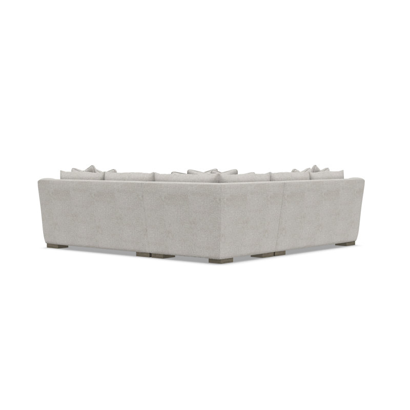 Sectional, Light Gray Polyester, 35" H x  110" W x 110" D, Symmetrical