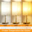 Ensemble de 2 lampes de table pour la chambre à coucher, à intensité variable 3 couleurs 18 po, avec chaînette et prises de courant, 2 ampoules incluses-117987401-117987403