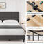Bed Frame With Headboard, Sturdy Metal Frame With Solid Wooden Slats Support-75570952