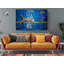 Impression sur toile Banksy Blue Leopard Graffiti-655845214