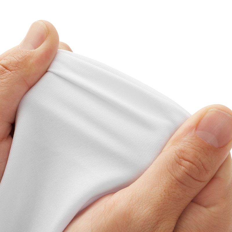 Round Spandex Tablecloth, Stretch Fitted Table Cover, 60" x 60", White