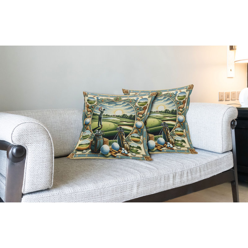 Fabric Reversible Throw Pillow, 16"H x 36"W, Rectangle
