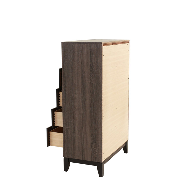 Commode en bois massif avec rangement 1 chambre 5 pièces