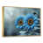 Toile avec cadre flottant or