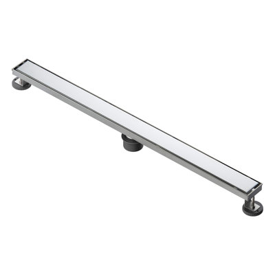 Kibi 36 inch Tile-in Linear Shower Drain, 304 Stainless Steel, Reversible Design with Hair Strainer and Leveling Feet