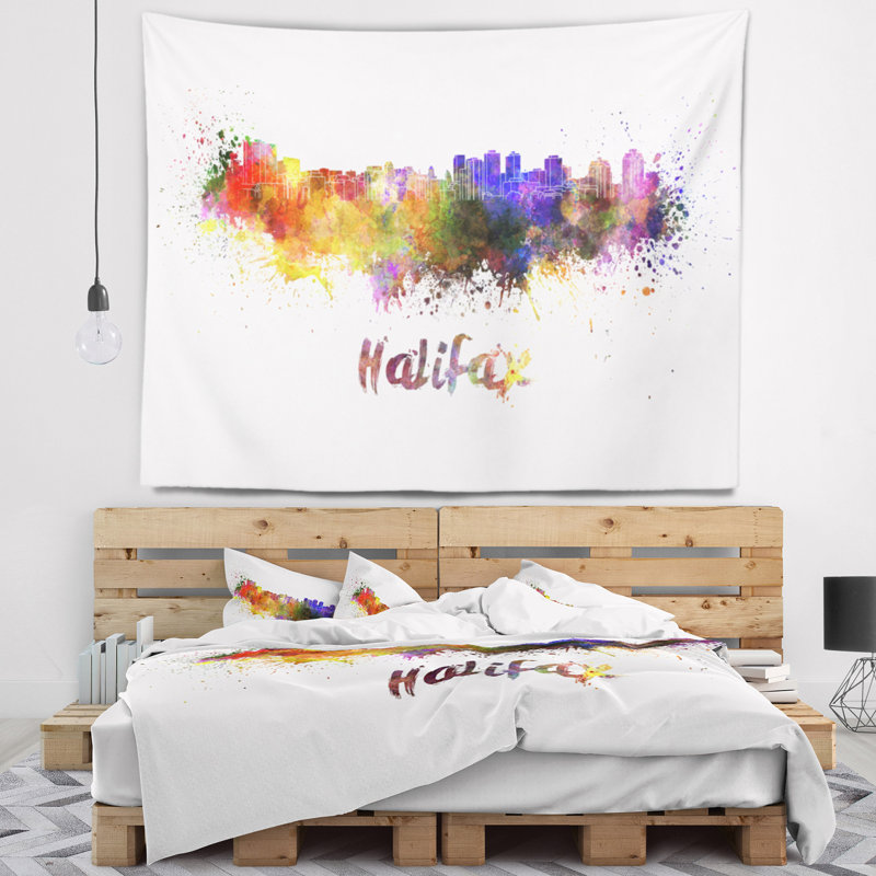 Tapisserie d'halifax skyline Cityscape, H 32 po x l 39 po