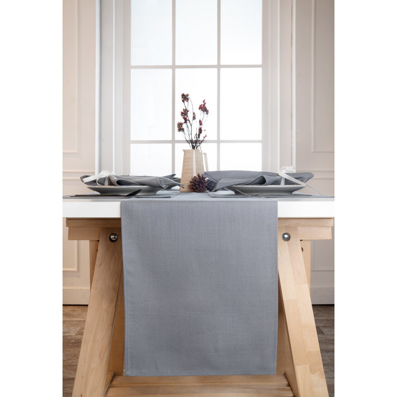 Chemin de table D'Moksha Homes, Gris anthracite, 108 po x 13 po